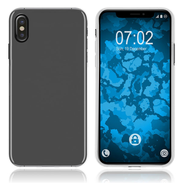 PhoneNatic Case kompatibel mit Apple iPhone Xs - clear Silikon Hülle transparent Cover