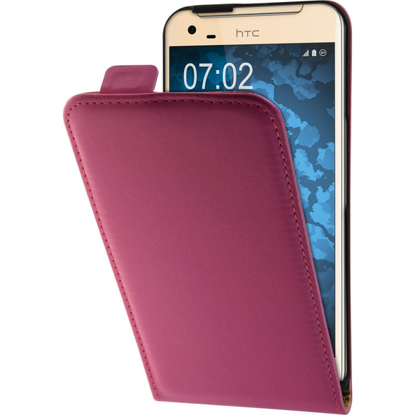 Kunst-Lederhülle für HTC One X9 Flip-Case pink Cover