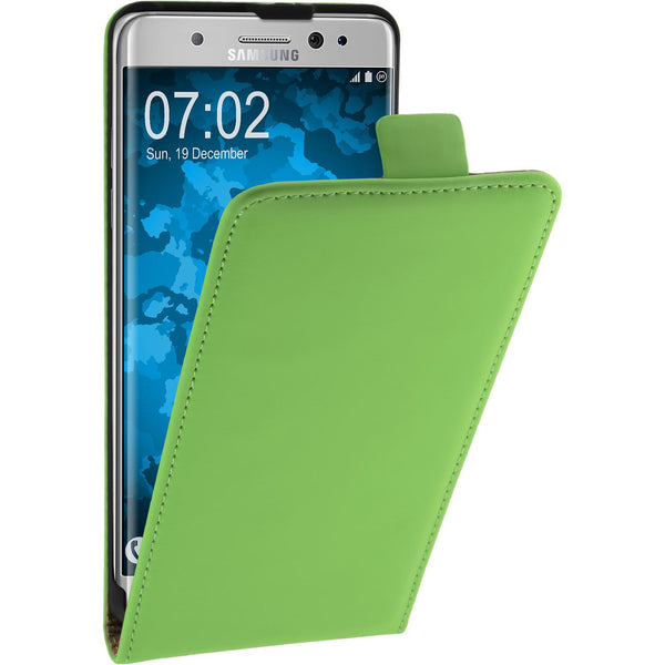 Kunst-Lederhülle für Samsung Galaxy Note FE Flip-Case grün C