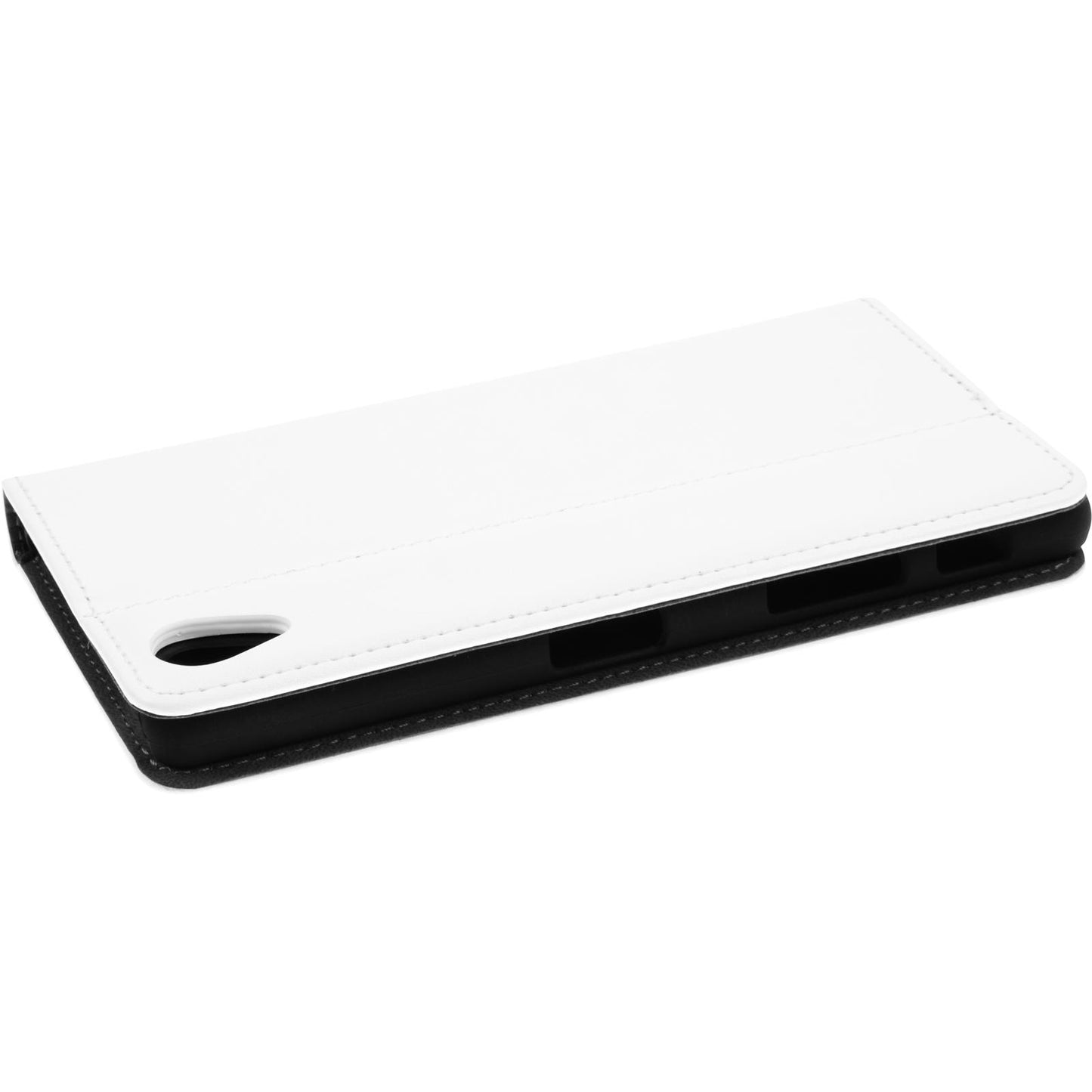 Kunst-Lederhülle für Sony Xperia X Book-Case weifl + 2 Schutz