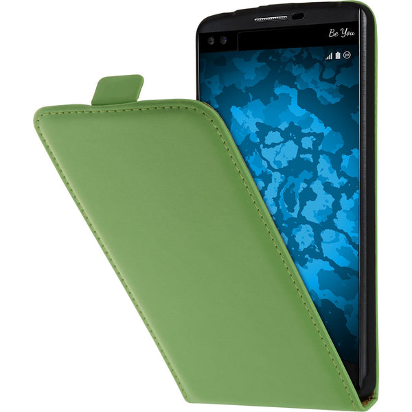 Kunst-Lederhülle für LG V10 Flip-Case grün Cover
