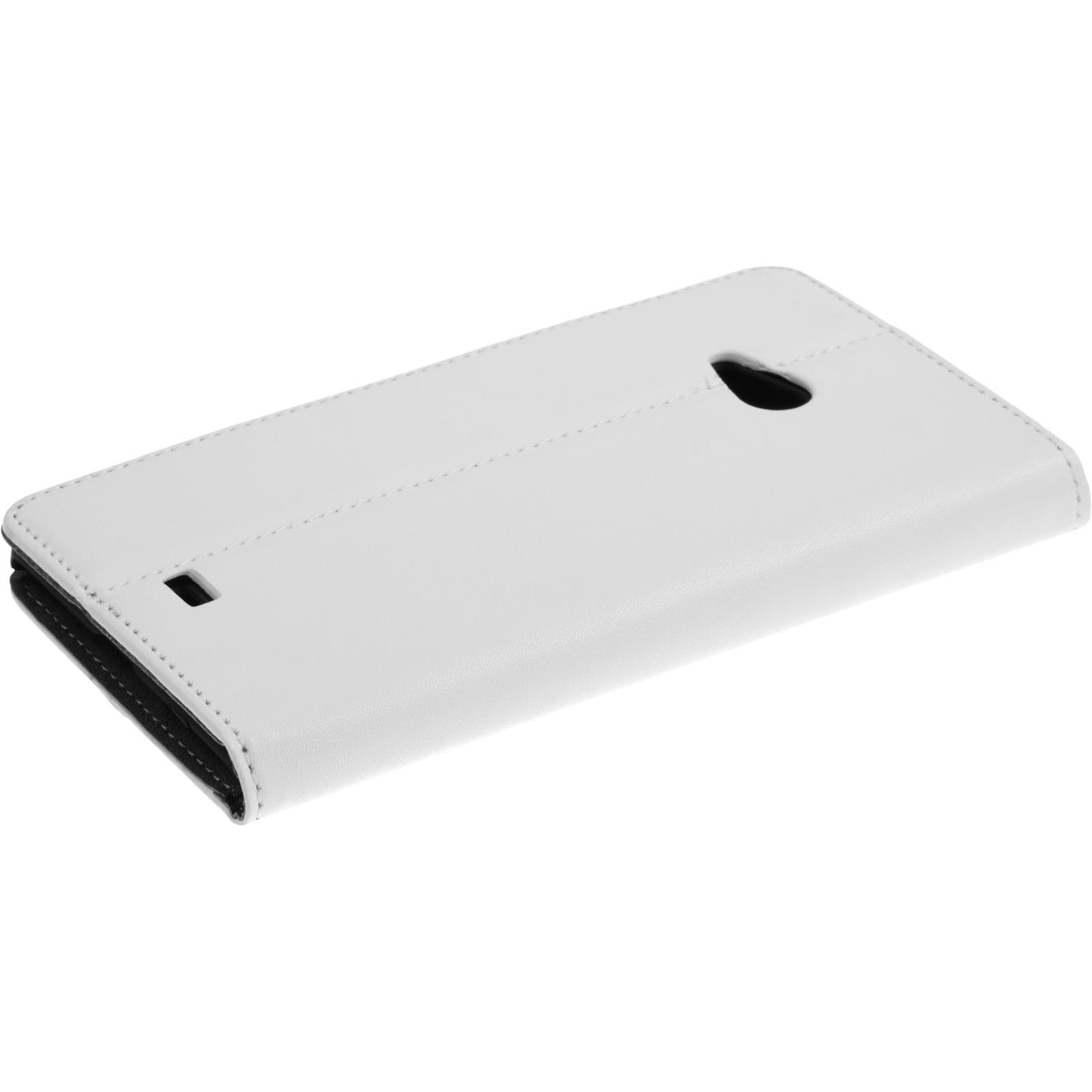 Kunst-Lederhülle für Microsoft Lumia 540 Dual Book-Case weifl
