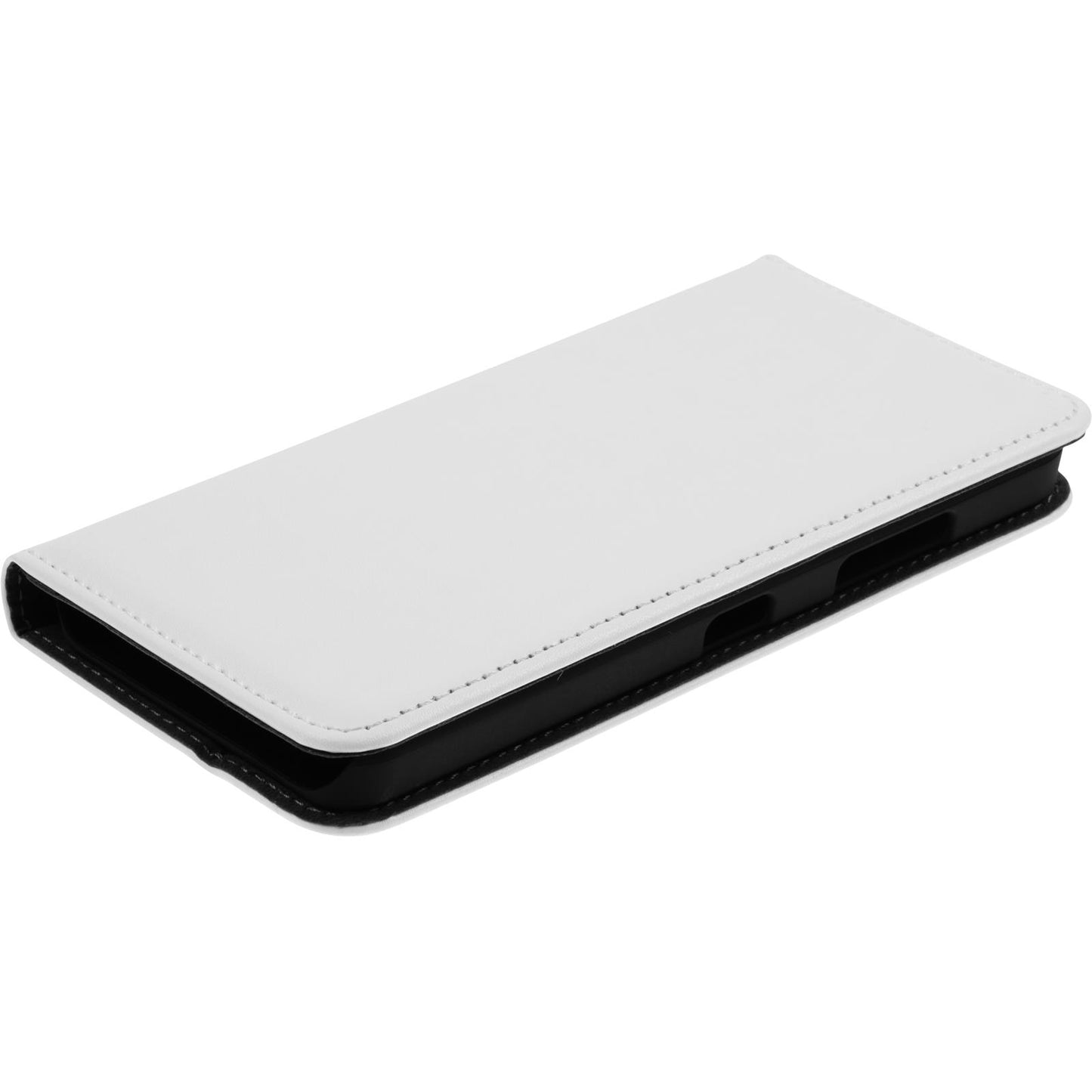 Kunst-Lederhülle für Microsoft Lumia 550 Book-Case weifl + 2