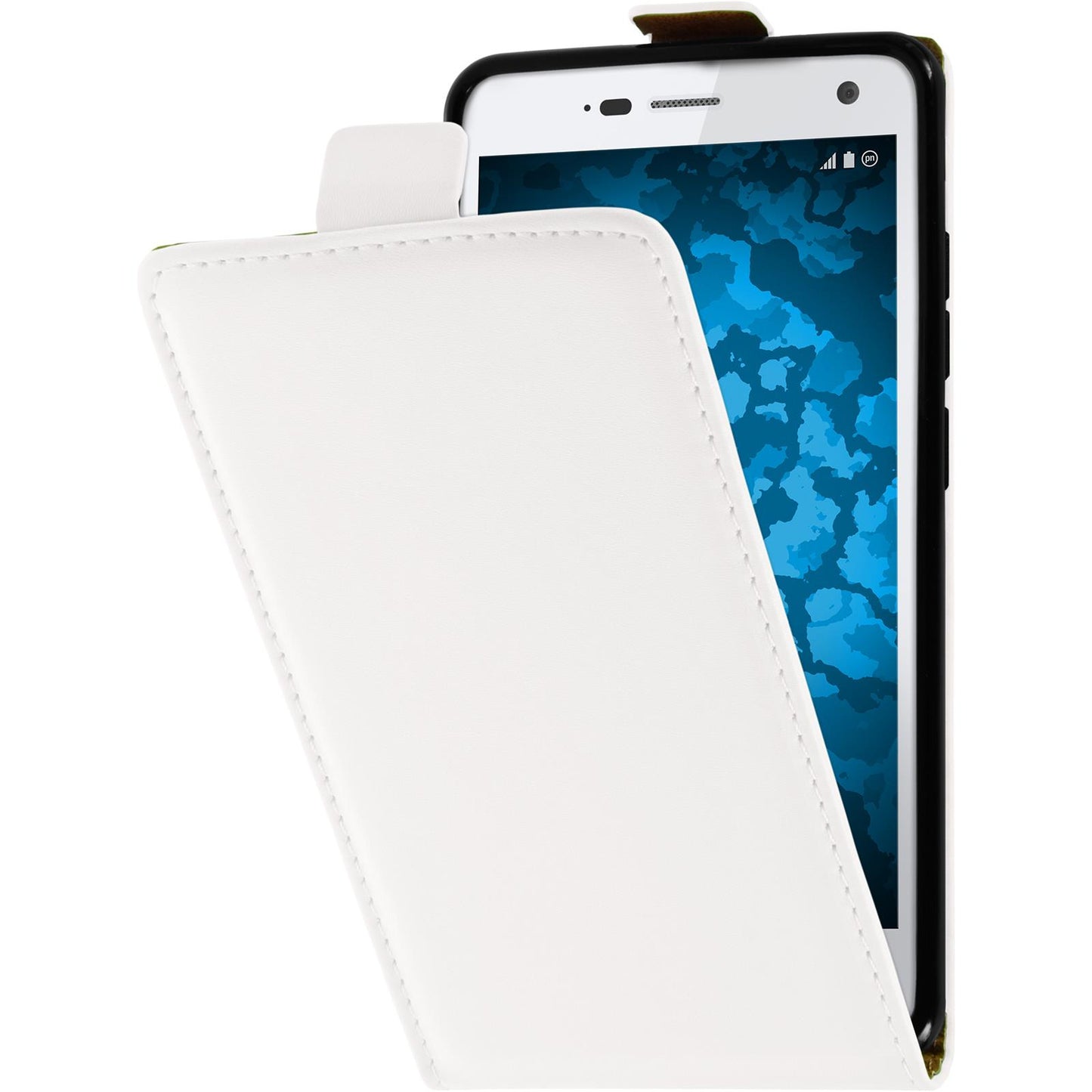 Kunst-Lederhülle für ZTE Blade L3 Flip-Case weifl Cover
