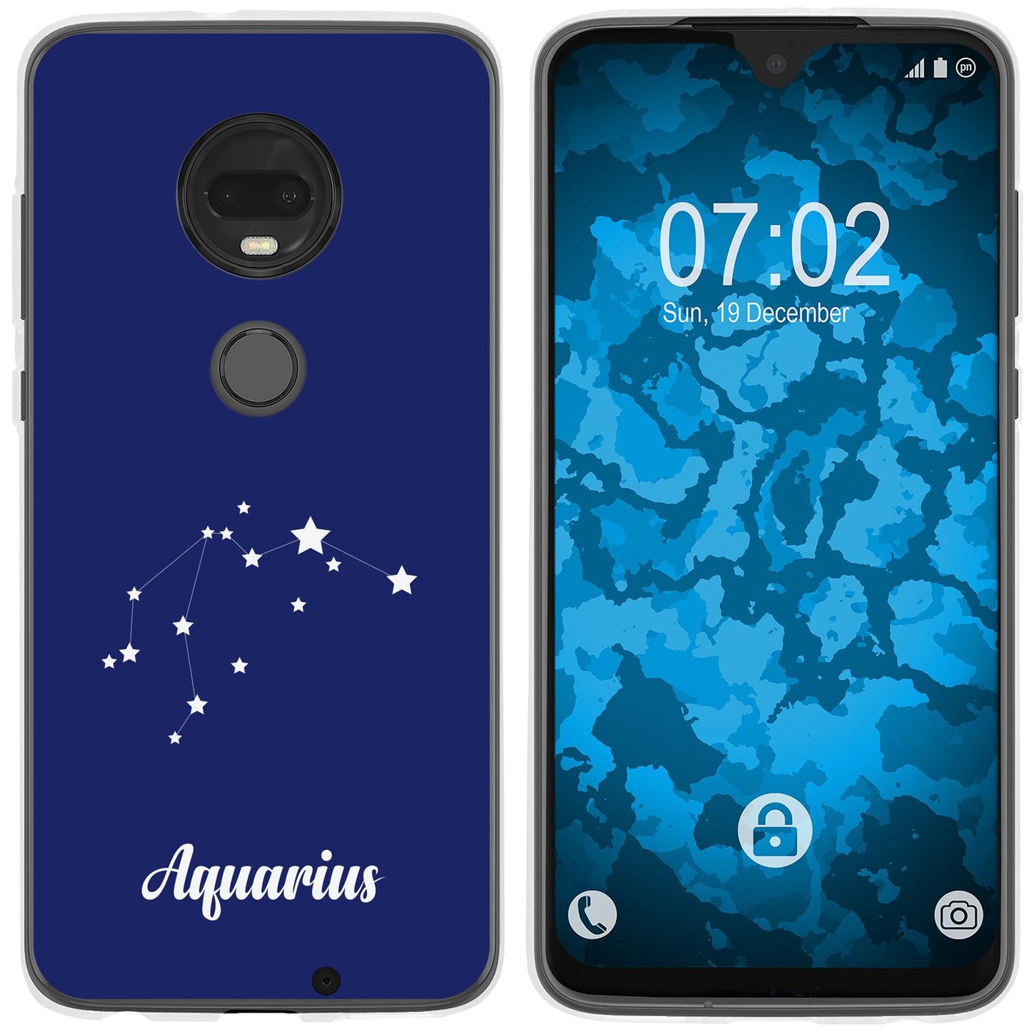 Moto G7 Plus Silikon-Hülle SternzeichenAquarius M10 Case