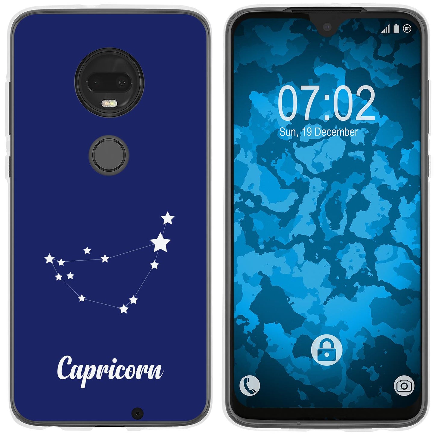 Moto G7 Plus Silikon-Hülle SternzeichenCapricornus M7 Case