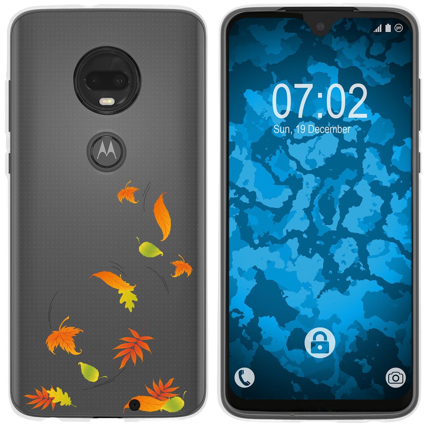 Moto G7 Plus Silikon-Hülle Herbst Blätter/Leaves M1 Case