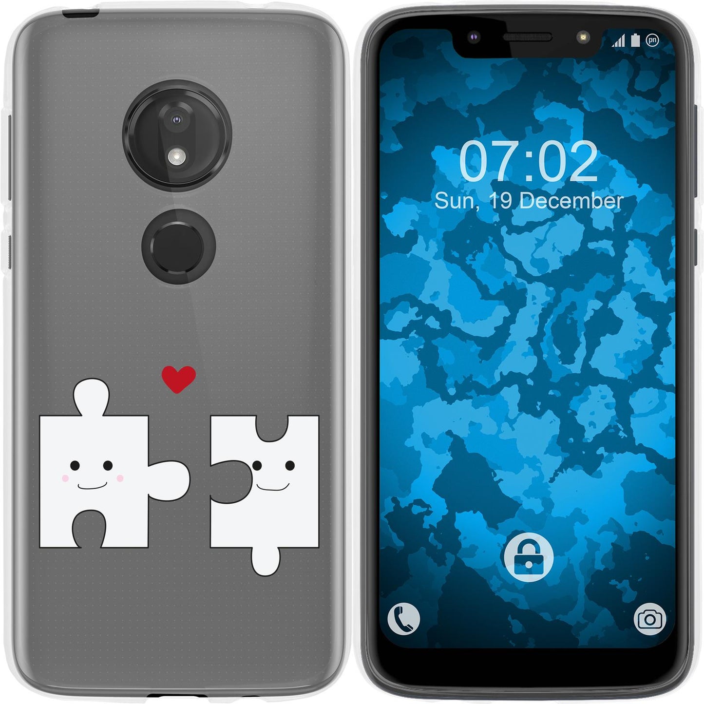 Moto G7 Play Silikon-Hülle in Love Herz M1 Case