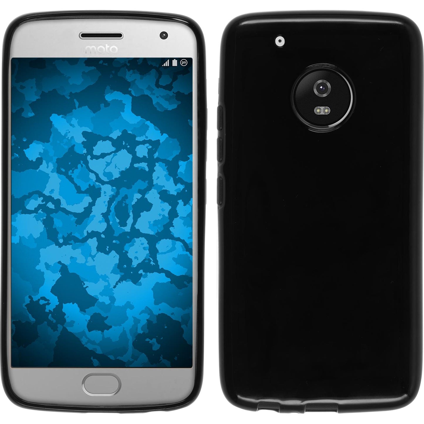 PhoneNatic Case kompatibel mit Lenovo Moto Z2 Force - schwarz Silikon Hülle Cover