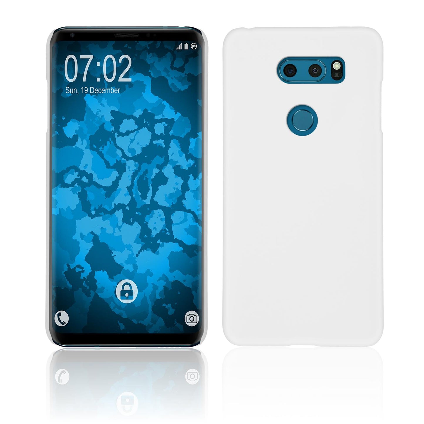 Hardcase für LG V30S ThinQ gummiert weifl