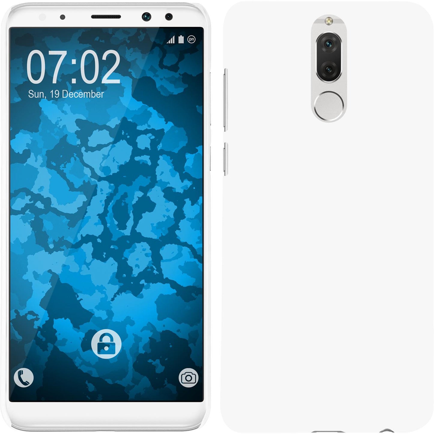 Hardcase für Huawei Mate 10 Lite gummiert weifl