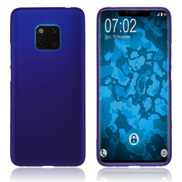 PhoneNatic Case kompatibel mit Huawei Mate 20 Pro - lila Silikon Hülle matt Cover