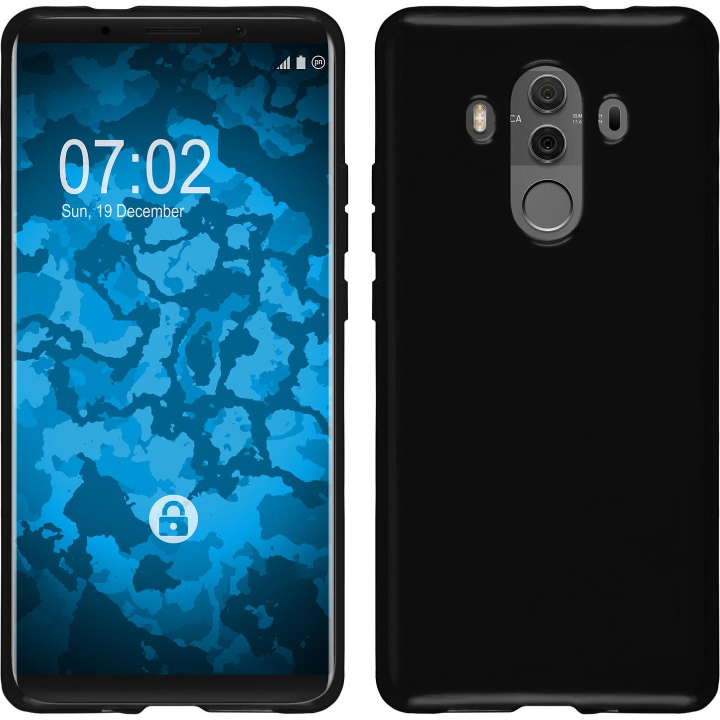 PhoneNatic Case kompatibel mit Huawei Mate 10 Pro - schwarz Silikon Hülle Cover
