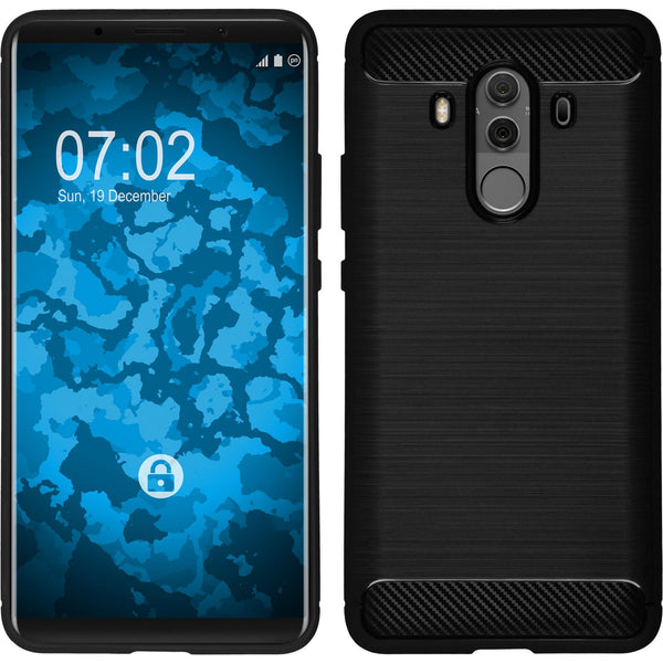 PhoneNatic Case kompatibel mit Huawei Mate 10 Pro - schwarz Silikon Hülle Ultimate Cover