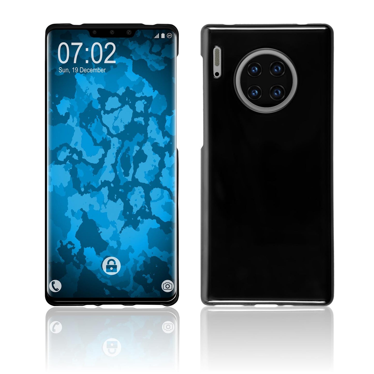 PhoneNatic Case kompatibel mit Huawei Mate 30 Pro - schwarz Silikon Hülle Cover
