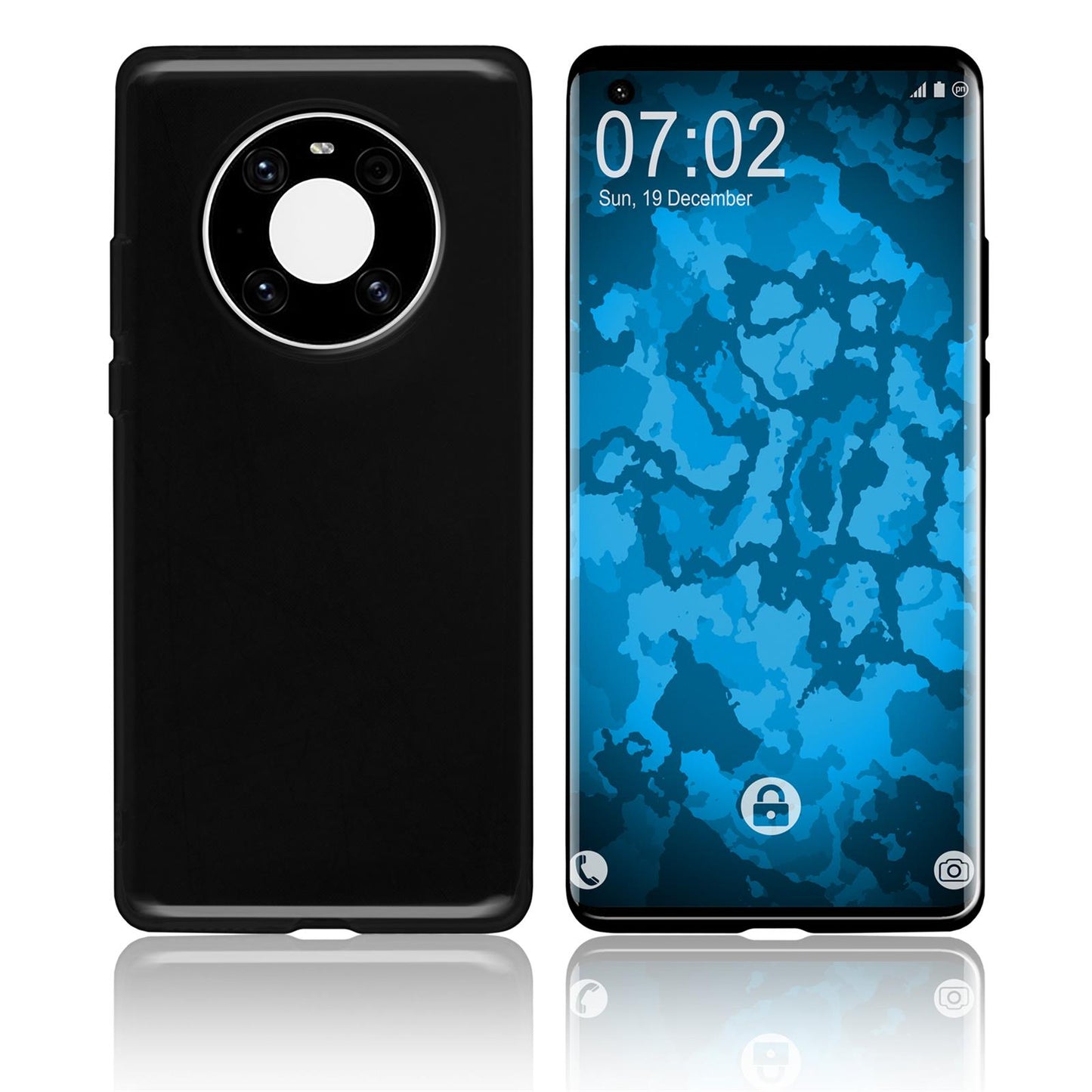 PhoneNatic Case kompatibel mit Huawei Mate 40 - schwarz Silikon Hülle Cover