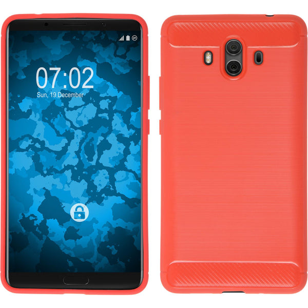 PhoneNatic Case kompatibel mit Huawei Mate 10 - rot Silikon Hülle Ultimate Cover