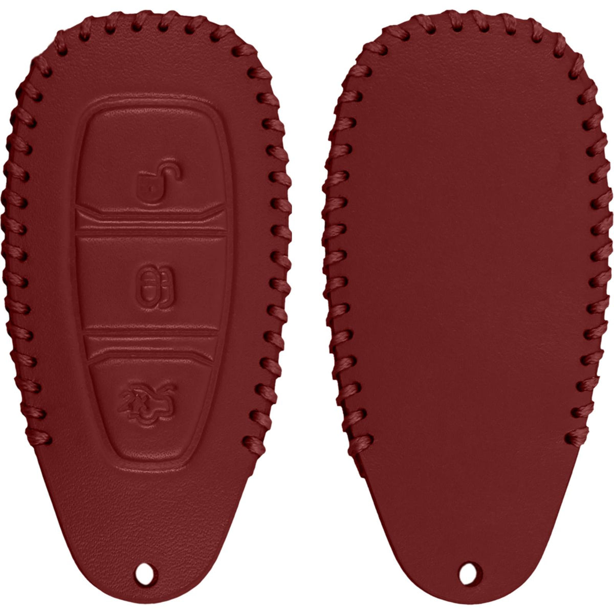 Echtleder stitched Schlüssel Hülle für die Ford Mondeo / Fus