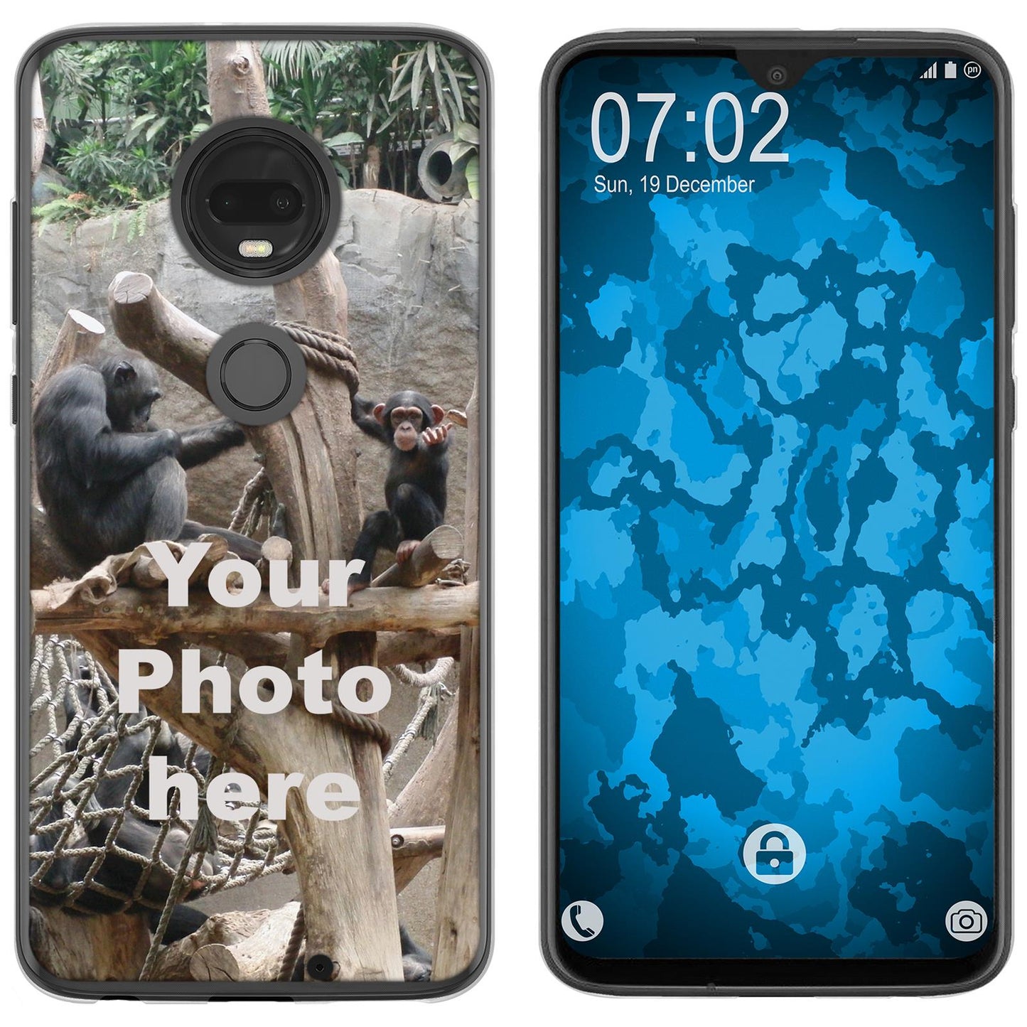 Moto G7 Personalisierte Handyhülle clear zum selbst gestal