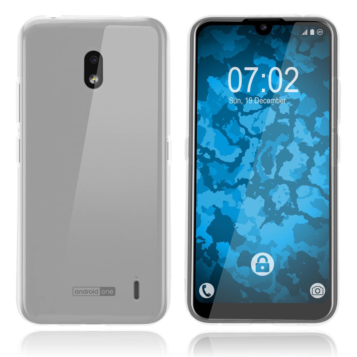 PhoneNatic Case kompatibel mit Nokia 2.2 - Crystal Clear Silikon Hülle transparent Cover