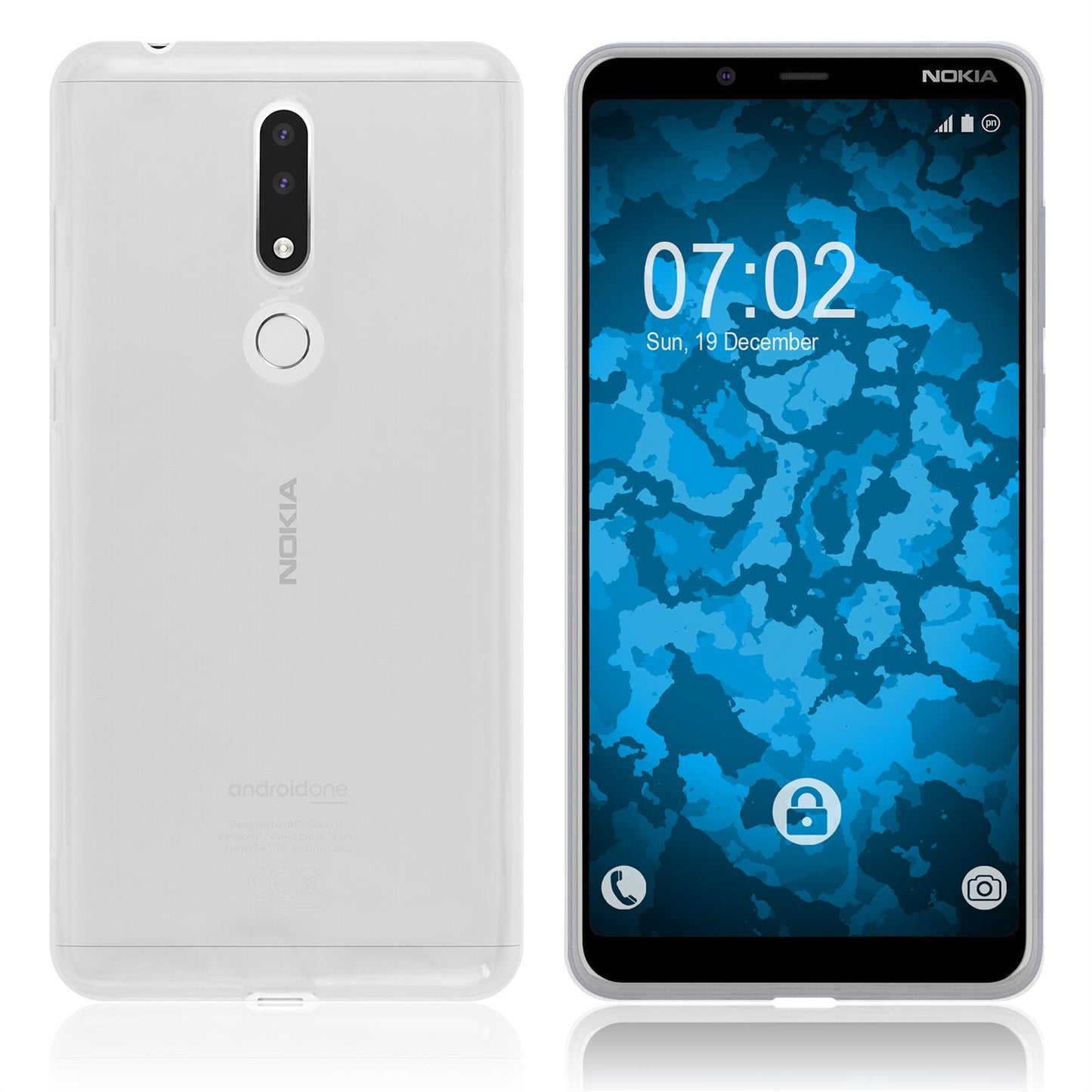 PhoneNatic Case kompatibel mit Nokia 3.1 Plus - Crystal Clear Silikon Hülle transparent Cover