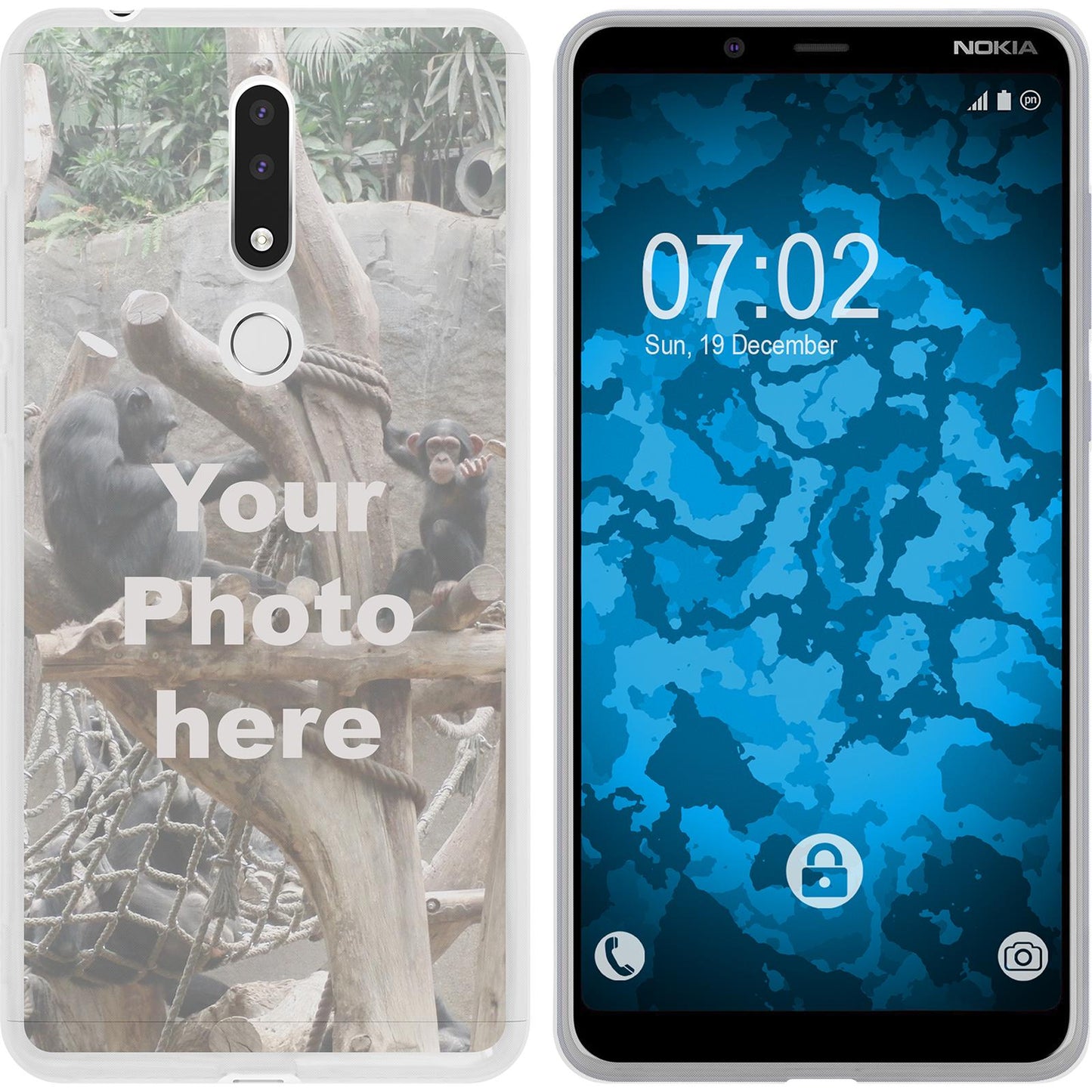 Nokia 3.1 Plus Personalisierte Handyhülle clear zum selbst