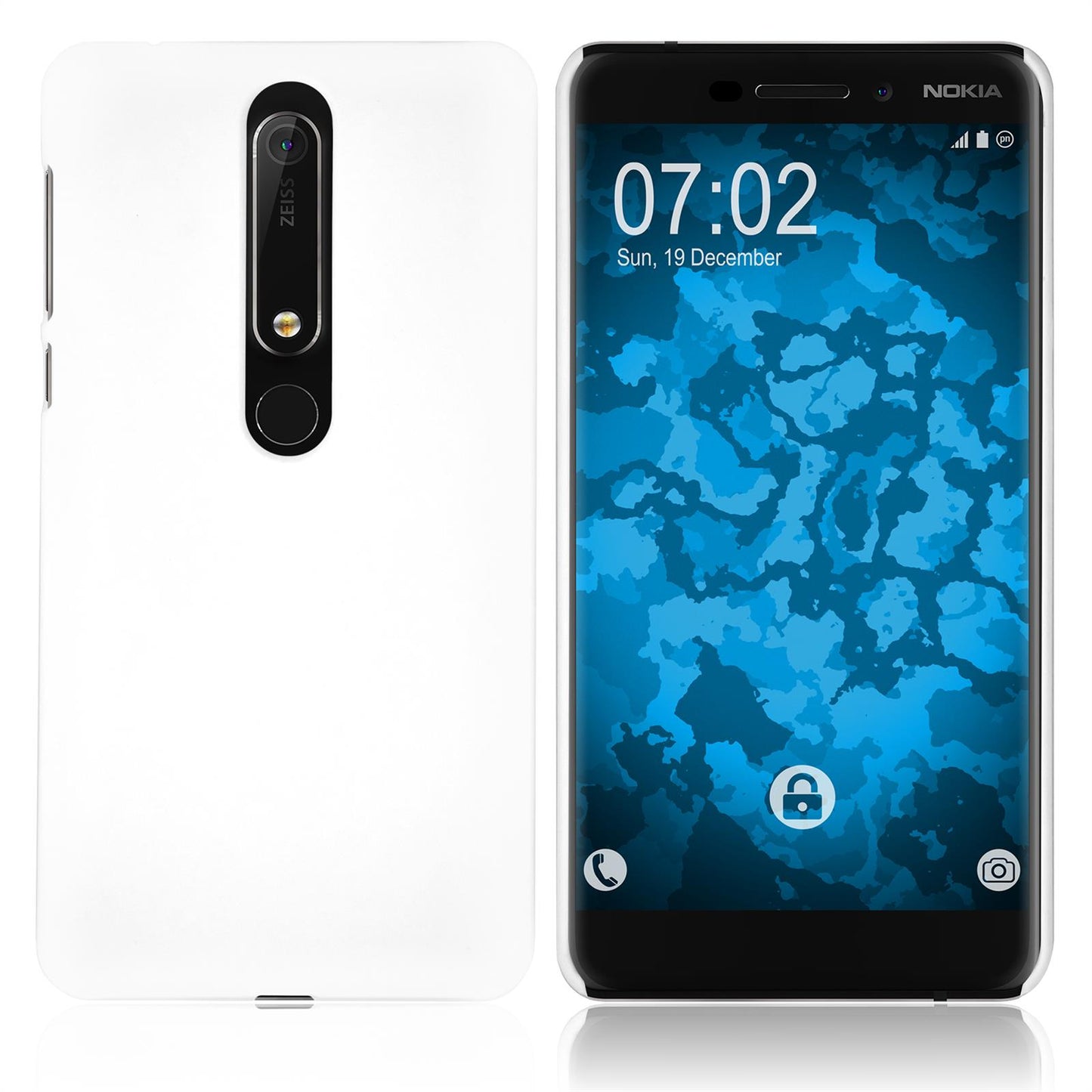 Hardcase für Nokia 6.1 (2018) gummiert weifl