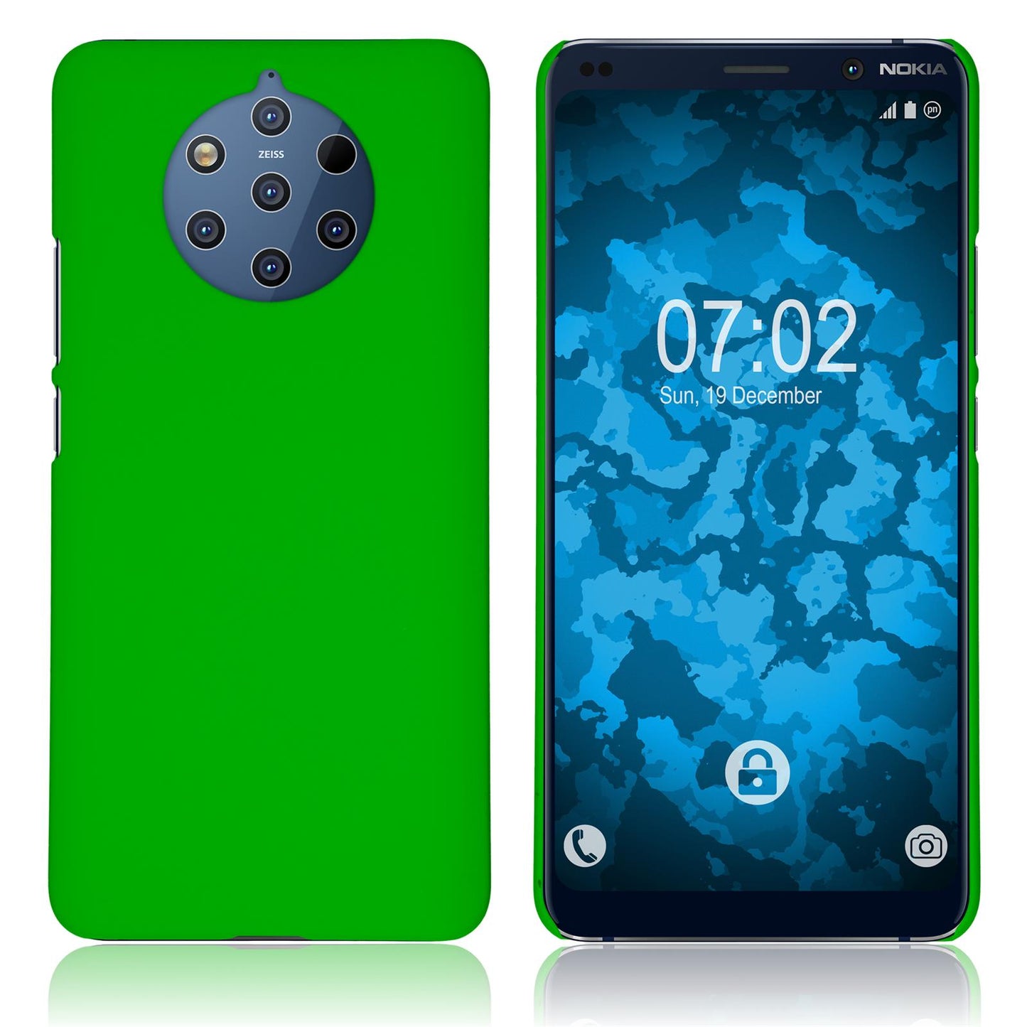 Hardcase für Nokia 9 PureView gummiert grün