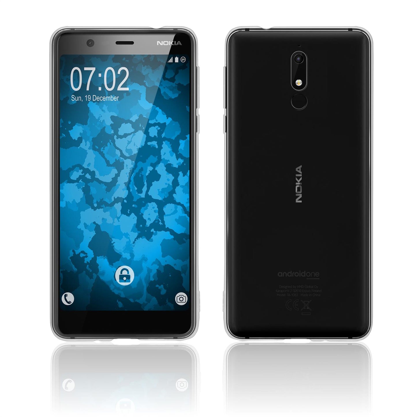 PhoneNatic Case kompatibel mit Nokia 5.1 - Crystal Clear Silikon Hülle transparent Cover