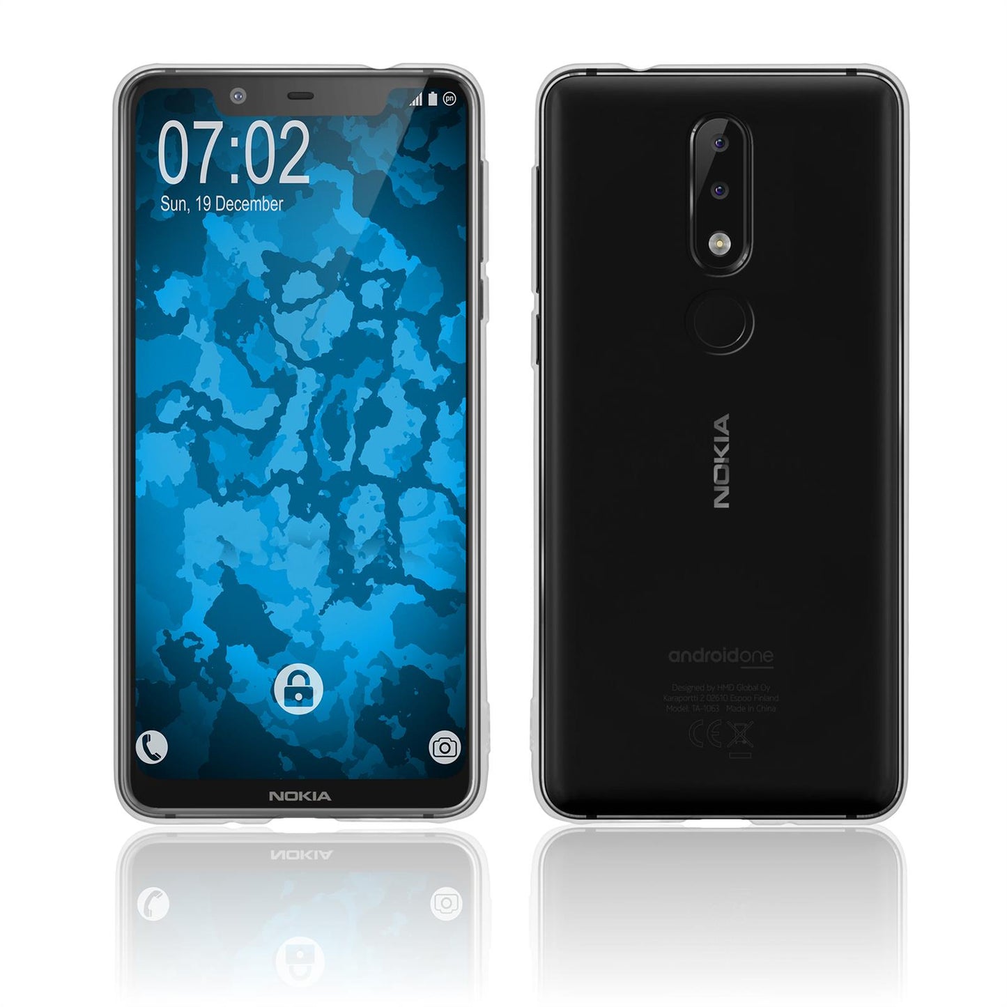 PhoneNatic Case kompatibel mit Nokia 6.1 - Crystal Clear Silikon Hülle transparent Cover