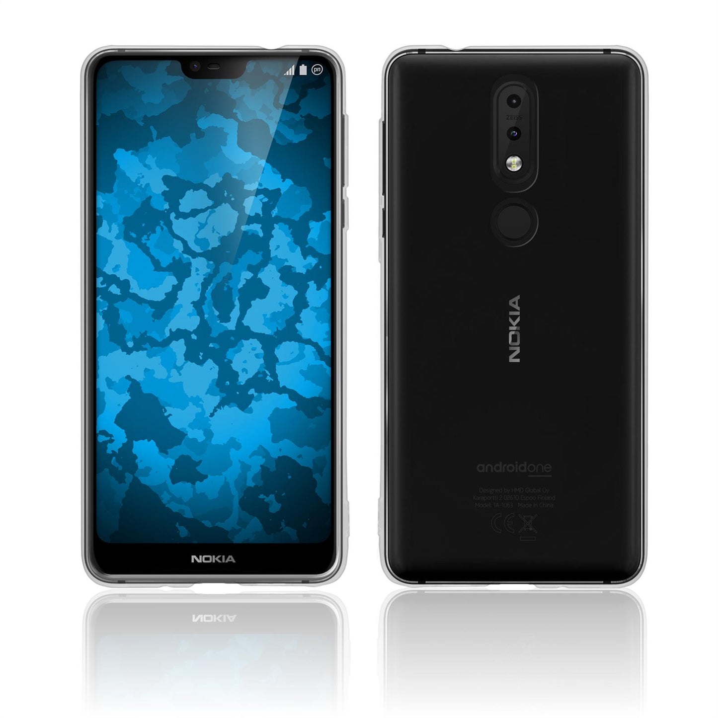 PhoneNatic Case kompatibel mit Nokia 7.1 - Crystal Clear Silikon Hülle transparent Cover