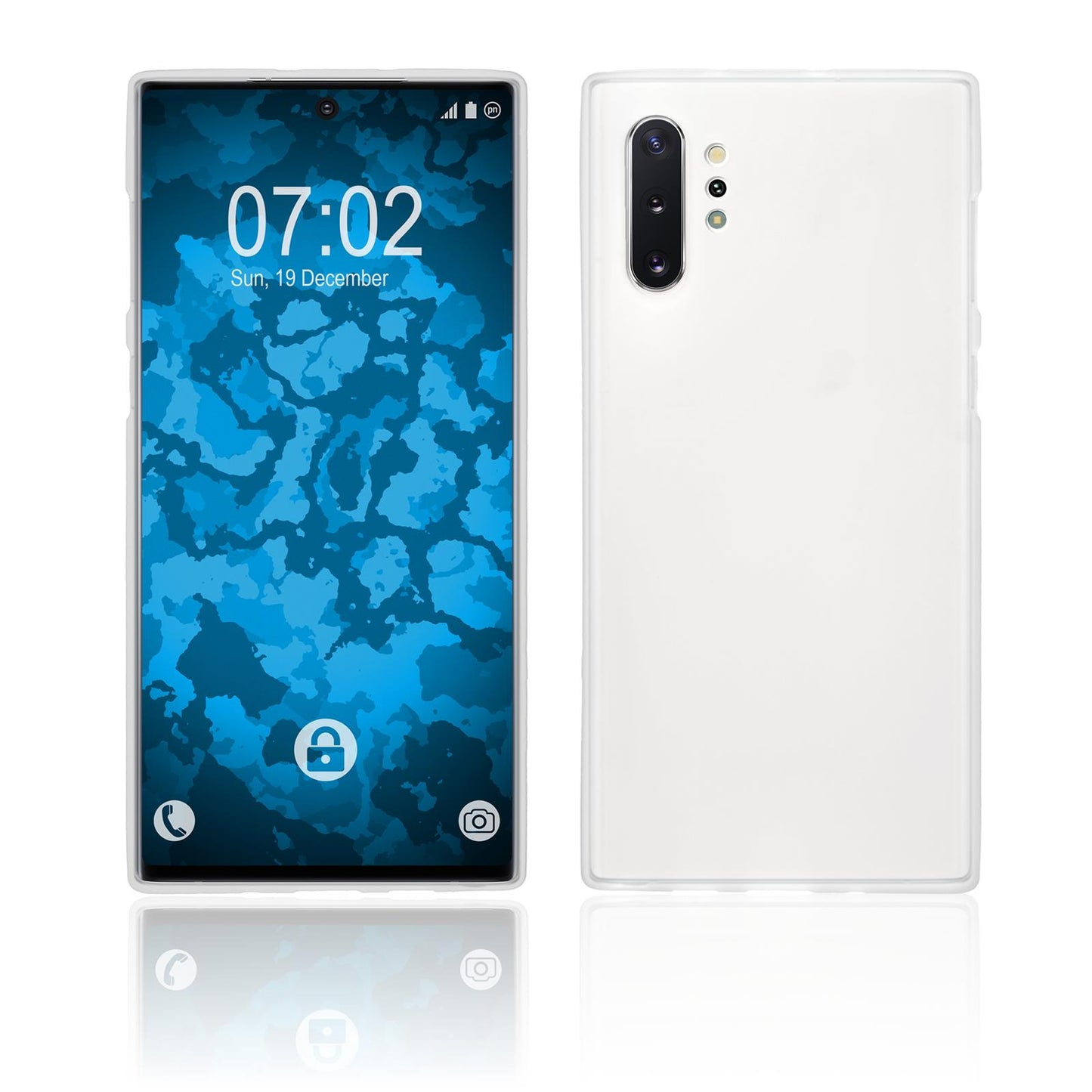 PhoneNatic Case kompatibel mit Samsung Galaxy Note 10+ - weifl Silikon Hülle matt Cover