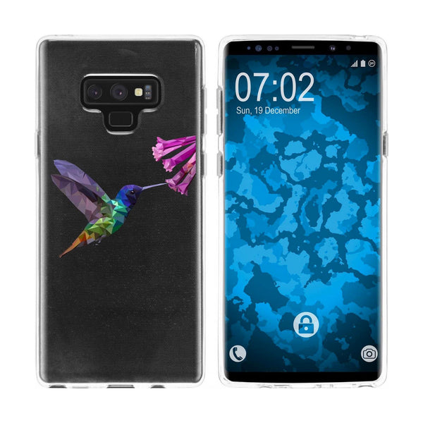 Galaxy Note 9 Silikon-Hülle Vektor Tiere Kolibri M3 Case