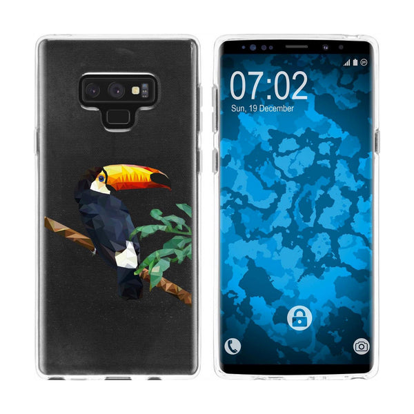 Galaxy Note 9 Silikon-Hülle Vektor Tiere Tucan M5 Case