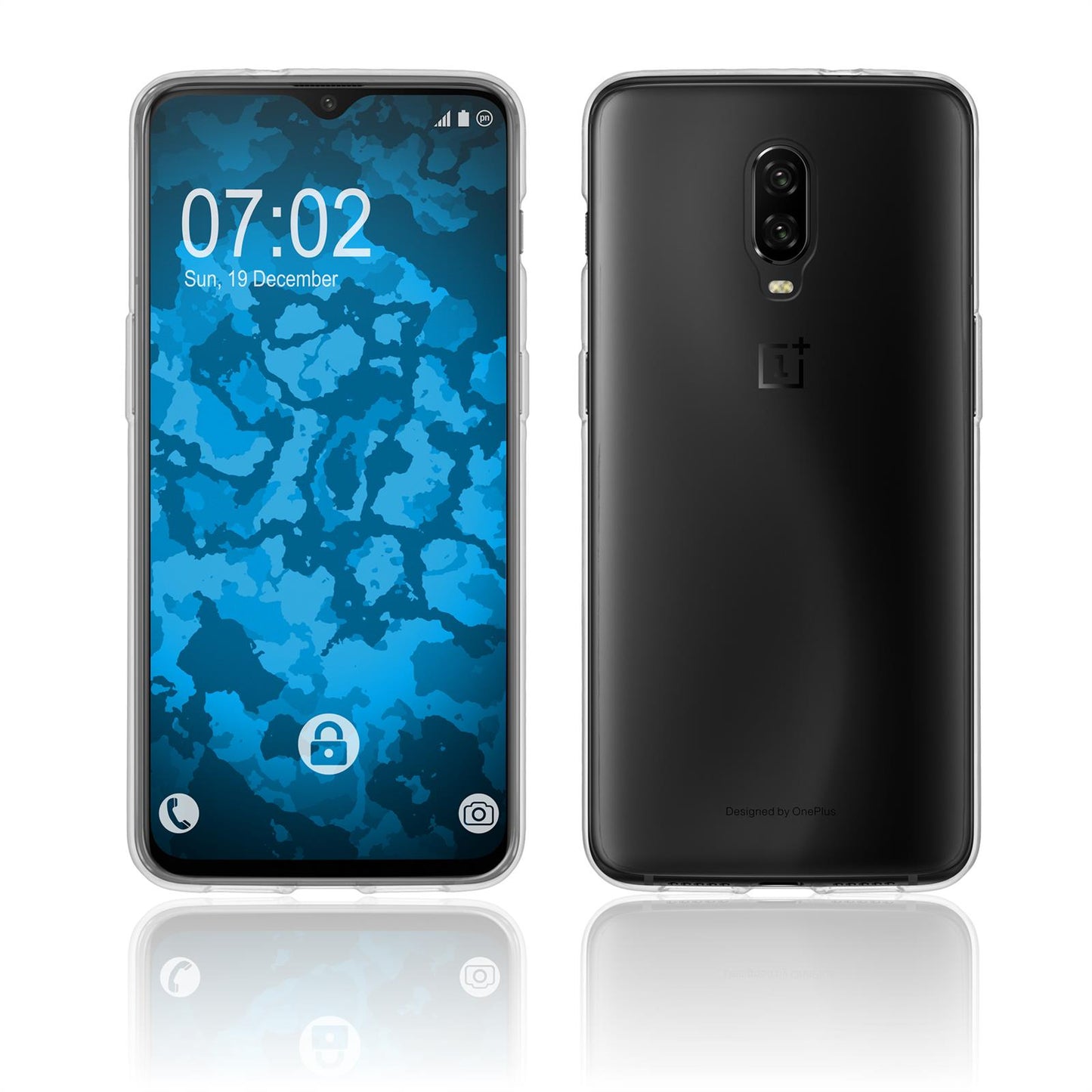 PhoneNatic Case kompatibel mit OnePlus 6T - Crystal Clear Silikon Hülle transparent Cover