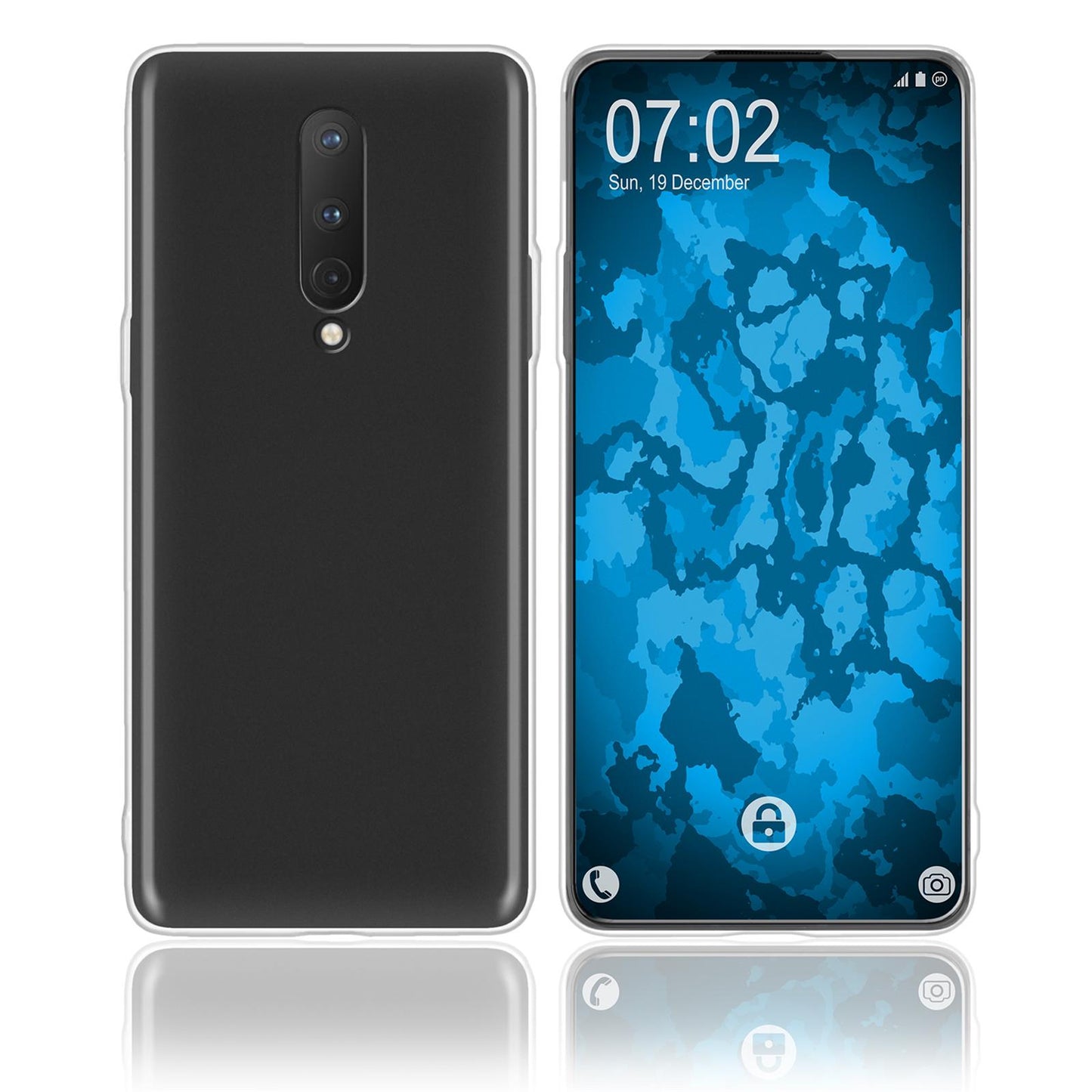 PhoneNatic Case kompatibel mit OnePlus 8 - Crystal Clear Silikon Hülle transparent Cover