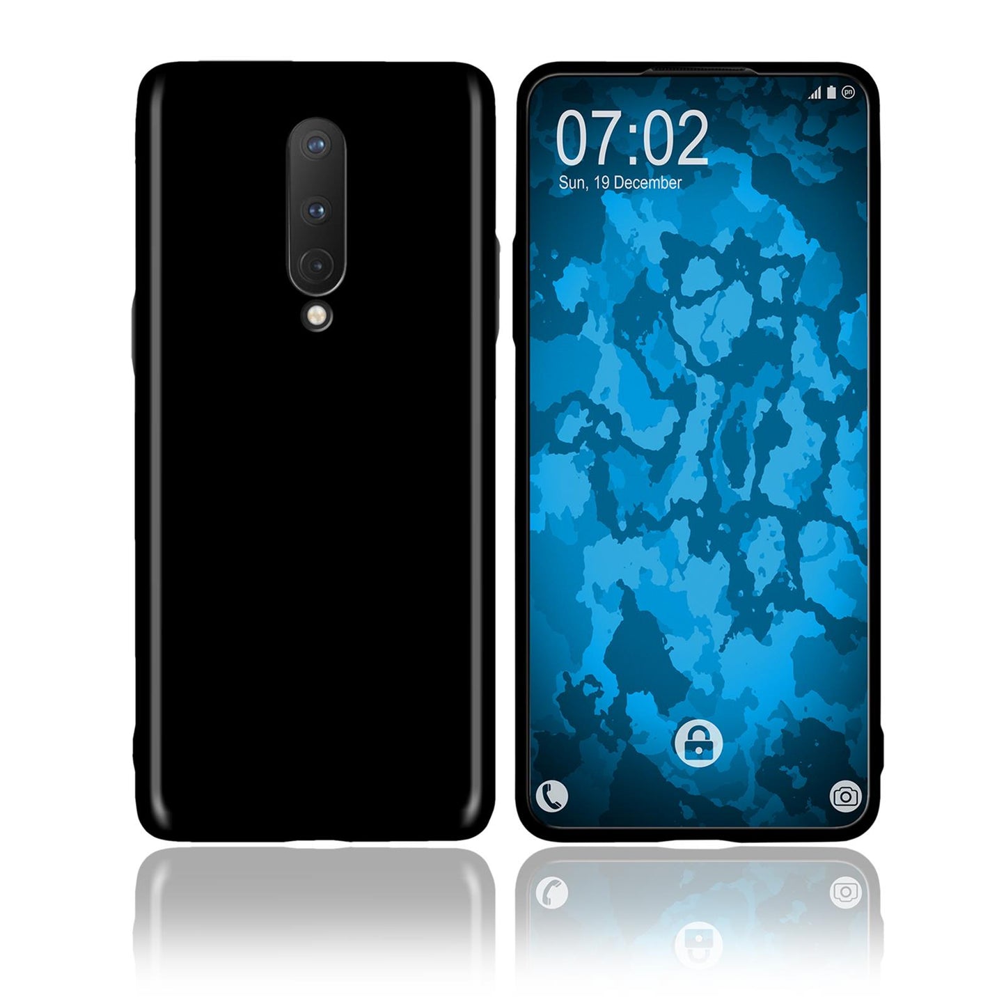 PhoneNatic Case kompatibel mit OnePlus 8 - schwarz Silikon Hülle Cover
