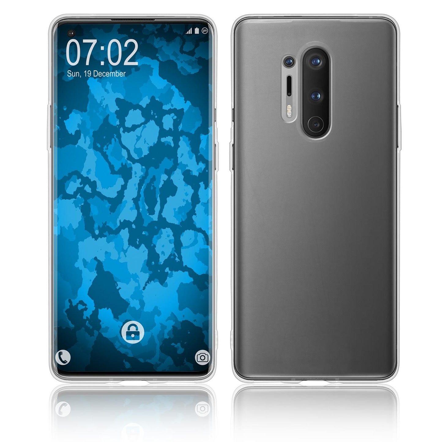 PhoneNatic Case kompatibel mit OnePlus 8 Pro - Crystal Clear Silikon Hülle transparent Cover