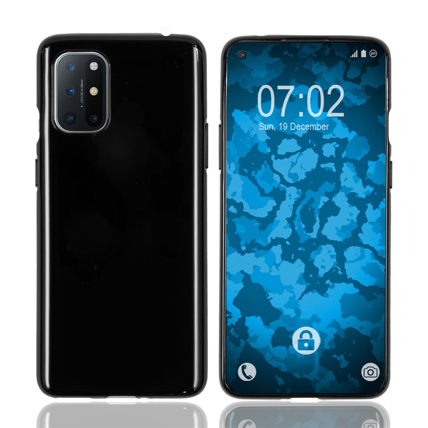 PhoneNatic Case kompatibel mit OnePlus 8T - schwarz Silikon Hülle Cover