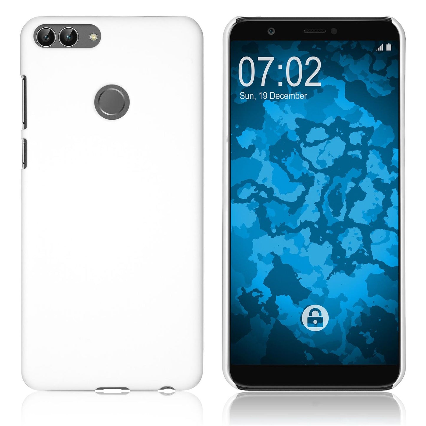 Hardcase für Huawei P Smart gummiert weifl