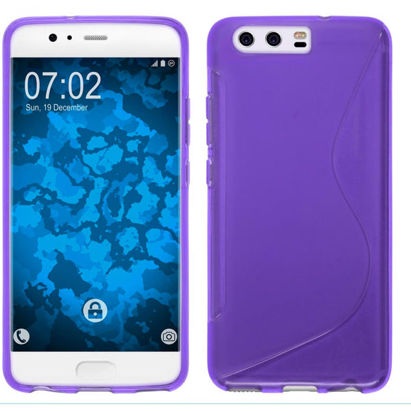 PhoneNatic Case kompatibel mit Huawei P10 Plus - lila Silikon Hülle S-Style Cover