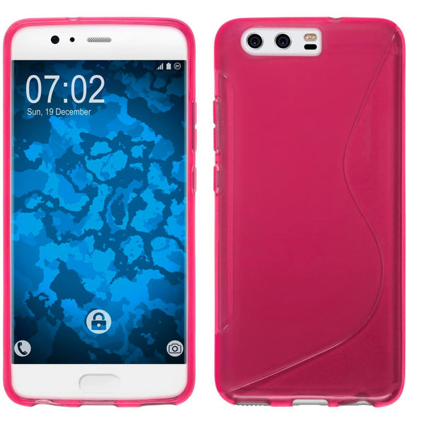 PhoneNatic Case kompatibel mit Huawei P10 Plus - pink Silikon Hülle S-Style Cover