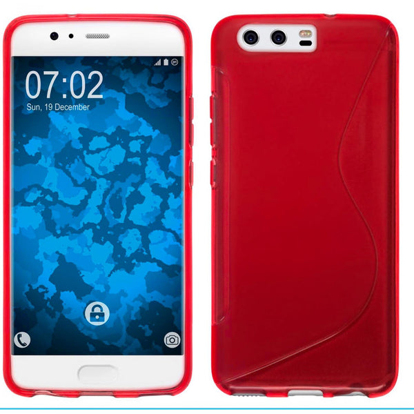 PhoneNatic Case kompatibel mit Huawei P10 Plus - rot Silikon Hülle S-Style Cover