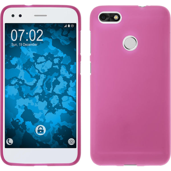 PhoneNatic Case kompatibel mit Huawei P9 Lite Mini - pink Silikon Hülle matt Cover