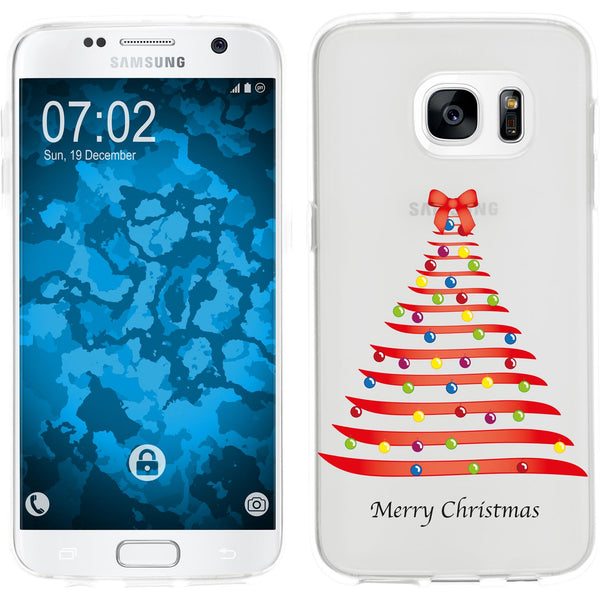 Galaxy S7 Silikon-Hülle X Mas Weihnachten M1 Case