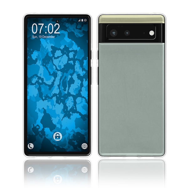 PhoneNatic Case kompatibel mit Google Pixel 6 - Crystal Clear Silikon Hülle crystal-case Cover