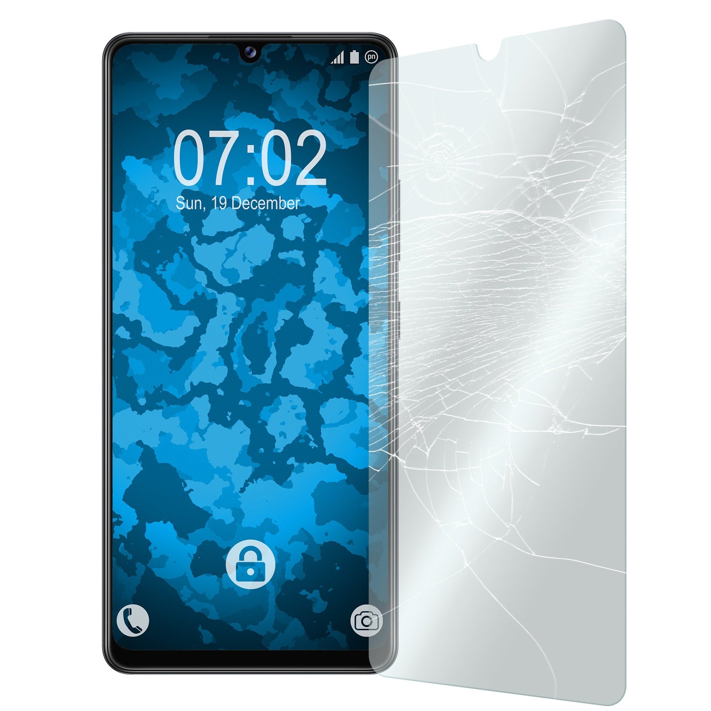 2er-Pack PhoneNatic Glas-Folie klar kompatibel mit Samsung Galaxy A42 - Panzerglas für Galaxy A42