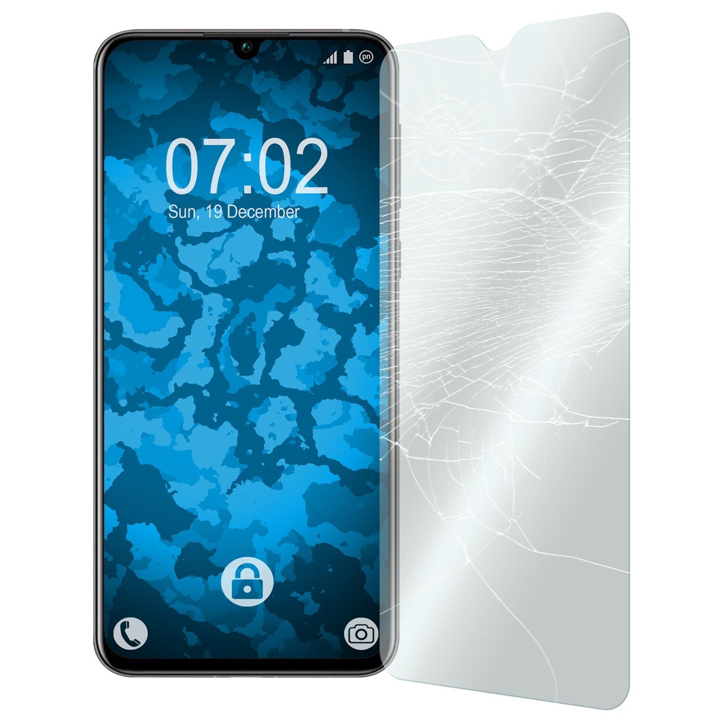 2 x Huawei Nova 5 Glas-Displayschutzfolie klar