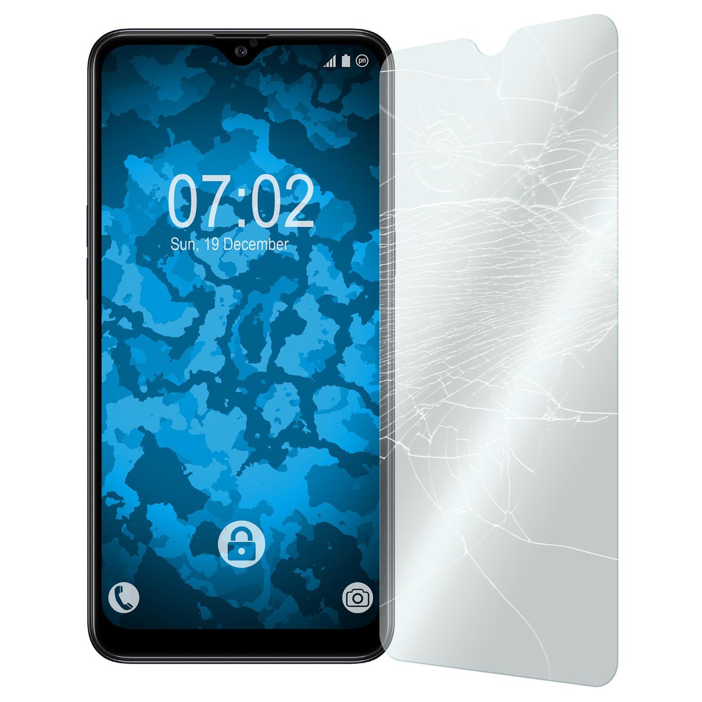 1 x Samsung Galaxy A10s Glas-Displayschutzfolie klar