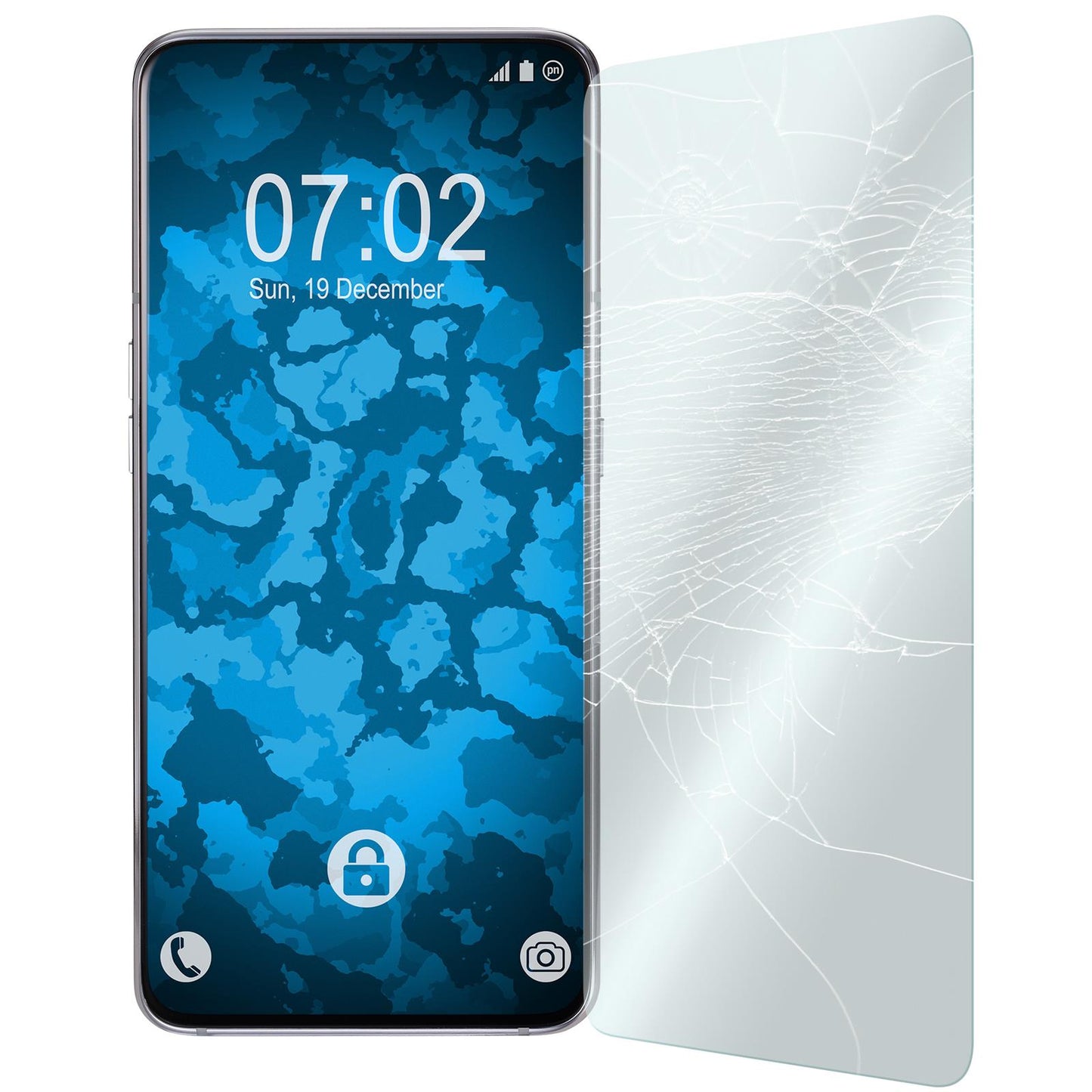 1 x Samsung Galaxy A80 Glas-Displayschutzfolie klar